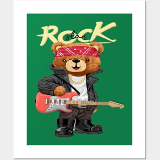 ROCK STAR BEAR Posters and Art